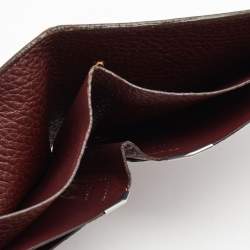 Pre Owned Cartier Burgundy Leather Bifold Wallet