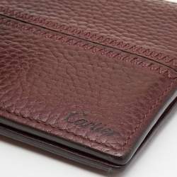 Pre Owned Cartier Burgundy Leather Bifold Wallet
