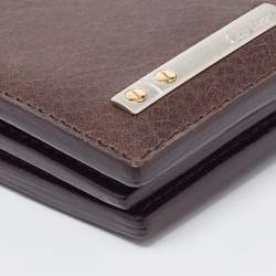 Pre Owned Cartier Brown Leather Bifold Wallet