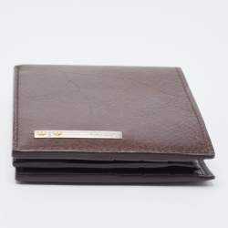 Pre Owned Cartier Brown Leather Bifold Wallet