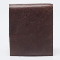 Pre Owned Cartier Brown Leather Bifold Wallet