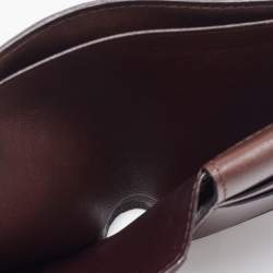 Pre Owned Cartier Brown Leather Bifold Wallet
