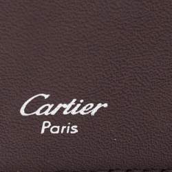 Pre Owned Cartier Brown Leather Bifold Wallet