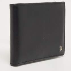 Cartier Black Leather Must De Cartier Bifold Wallet