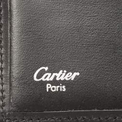 Cartier Black Leather Must De Cartier Bifold Wallet