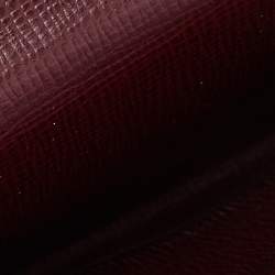 Pre Owned Cartier Burgundy Leather Must de Cartier Card Case