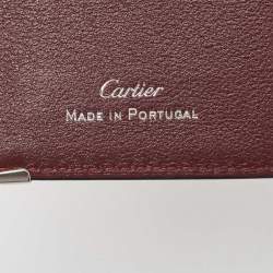 Pre Owned Cartier Black Leather Must De Cartier Card Holder
