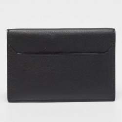 Pre Owned Cartier Black Leather Must De Cartier Card Holder