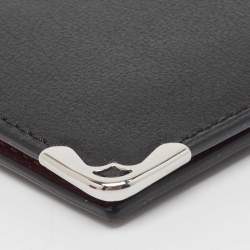 Pre Owned Cartier Black Leather Must De Cartier Card Holder
