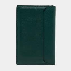 Pre Owned Cartier Green Leather Must de Cartier 6CC Card Holder