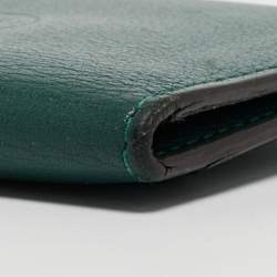 Pre Owned Cartier Green Leather Must de Cartier 6CC Card Holder