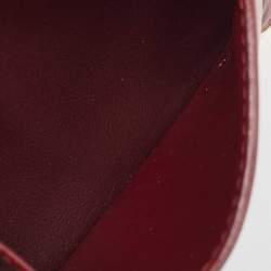 Pre Owned Cartier Burgundy Leather Must de Cartier Bifold Card Holder