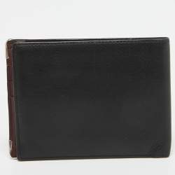 Pre Owned Cartier Black Leather Must De Cartier Bifold Wallet