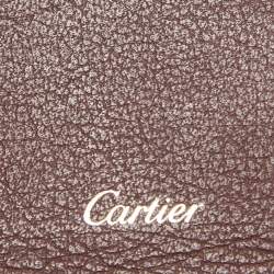 Pre Owned Cartier Black Leather Must De Cartier Bifold Wallet