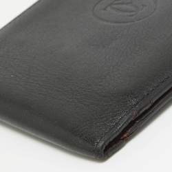 Pre Owned Cartier Black Leather Must De Cartier Bifold Wallet