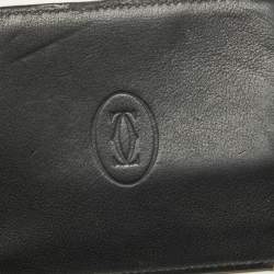 Pre Owned Cartier Black Leather Must de Cartier Wallet