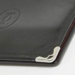 Pre Owned Cartier Black Leather Must de Cartier Wallet