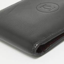 Pre Owned Cartier Black Leather Must de Cartier Wallet