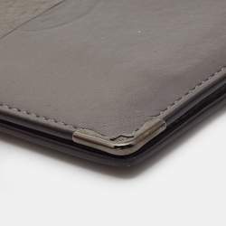 Pre Owned Cartier Two Tone Grey Leather Must De Cartier Bifold Wallet