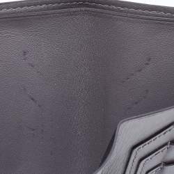 Pre Owned Cartier Two Tone Grey Leather Must De Cartier Bifold Wallet