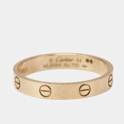 Pre Owned Cartier Love 18k Rose Gold Small Model Wedding Band Size 64
