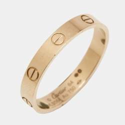 Pre Owned Cartier Love 18k Rose Gold Small Model Wedding Band Size 64
