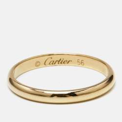 Cartier 1895 18k Yellow Gold Wedding Band Ring Size 56