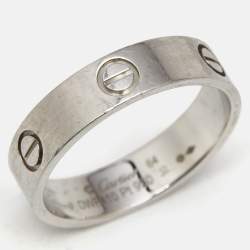 Pre Owned Cartier Love Platinum Classic Band Ring Size 64