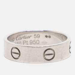 مملوكة مسبقًا Cartier Love Platinum Band Ring Size 59