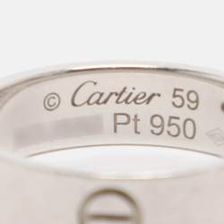 مملوكة مسبقًا Cartier Love Platinum Band Ring Size 59