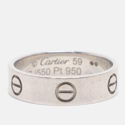 مملوكة مسبقًا Cartier Love Platinum Band Ring Size 59