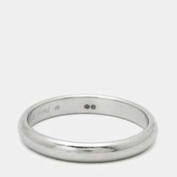 Pre Owned Cartier 1895 Platinum Wedding Band Ring Size 64