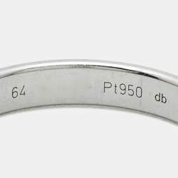 Pre Owned Cartier 1895 Platinum Wedding Band Ring Size 64
