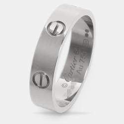Pre Owned Cartier 18k White Gold Love Ring Size 63