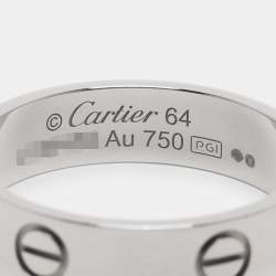 Pre Owned Cartier 18k White Gold Love Ring Size 63
