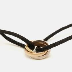 Pre Owned سوار كارتييه ترينيتي ذهب ثلاثي الألوان عيار 18 بحبل