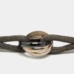 Pre Owned Cartier Trinity Ceramic 18k White Gold Cord Bracelet