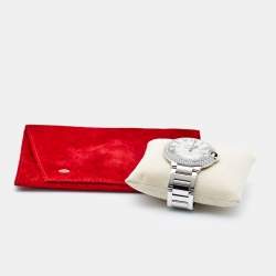 Cartier Silver 18K White Gold Diamond Ballon Bleu WE9009Z3 Men's Wristwatch 42 mm