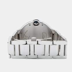 Cartier Silver 18K White Gold Diamond Ballon Bleu WE9009Z3 Men's Wristwatch 42 mm