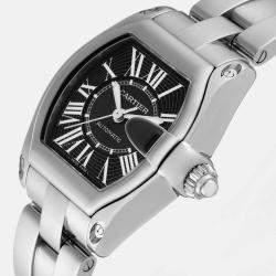 Cartier Roadster Large Black Dial Steel Mens Watch W62041V3 38 mm x 43 mm