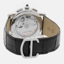 Cartier Silver Stainless Steel Rotonde de Cartier WSRO0002 Automatic Men's Wristwatch 40 mm