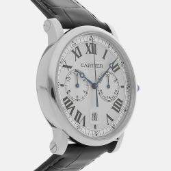 Cartier Silver Stainless Steel Rotonde de Cartier WSRO0002 Automatic Men's Wristwatch 40 mm