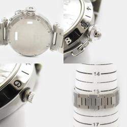 Cartier Silver Stainless Steel Pasha C de Cartier Automatic Men's Wristwatch 35 mm