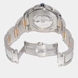 Cartier Silver Stainless Steel Calibre de Cartier W7100036 Automatic Men's Wristwatch 42 mm