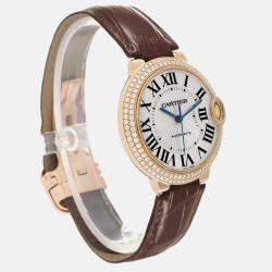 Cartier Ballon Bleu 36 Yellow Gold Diamond Mens Watch WE900451