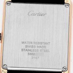 Cartier Tank Solo Large Steel Rose Gold Steel Men's Watch W5200025 34 x 27 mm