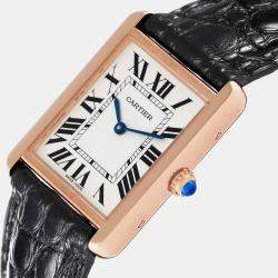 Cartier Tank Solo Large Steel Rose Gold Steel Men's Watch W5200025 34 x 27 mm