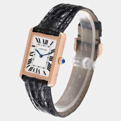 Cartier Tank Solo Large Steel Rose Gold Steel Men's Watch W5200025 34 x 27 mm