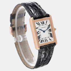 Cartier Tank Solo Large Steel Rose Gold Steel Men's Watch W5200025 34 x 27 mm