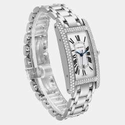 Cartier Tank Americaine White Gold Diamond Men's Watch 26.6 mm